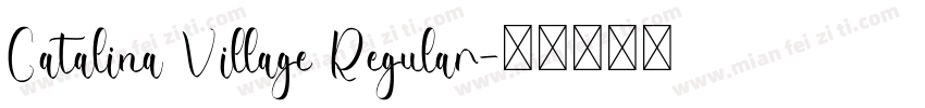 Catalina Village Regular字体转换